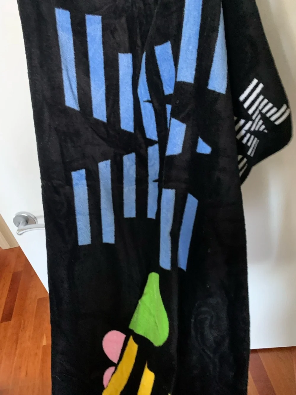 100% Cotton Beach Towel with Colorful Bee Graphic
